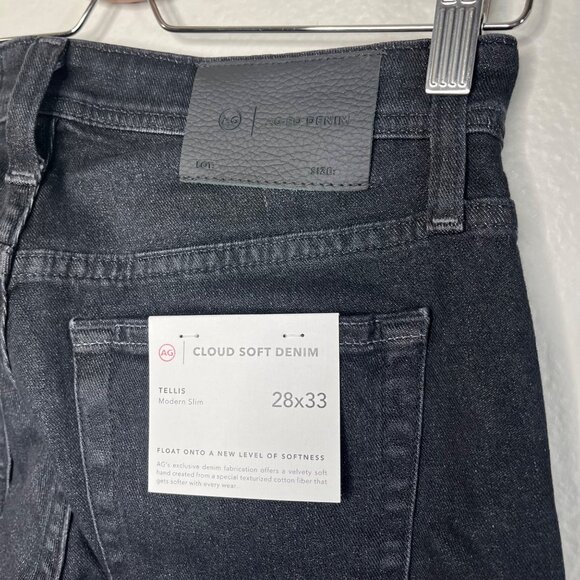 AG Adriano Goldschmied Mens Black Cloud Soft Denim Tellis Modern Slim Jeans 28 - Picture 4 of 10